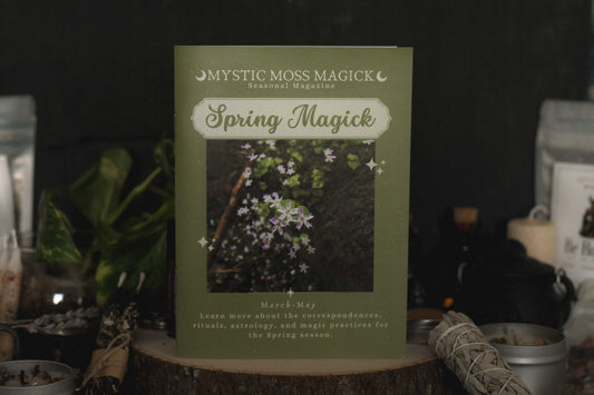 Spring Magick Magazine featuring seasonal rituals, herbal wisdom, and spring witchcraft guidance