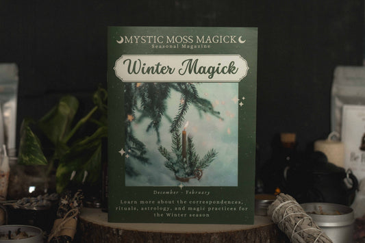 Winter Magick Magazine featuring seasonal rituals, shadow work, and winter witchcraft wisdom.